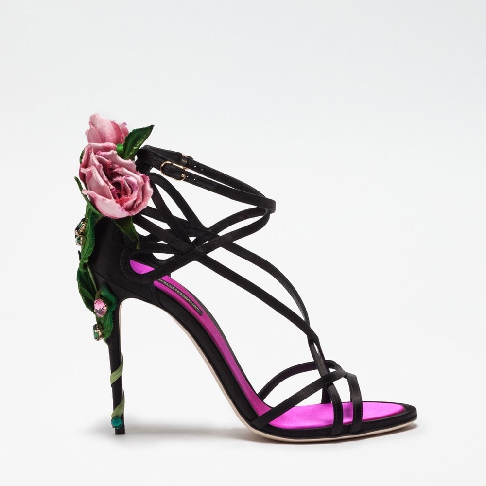 New DOLCE & GABBANA Rose Keira Sandals 40 - Picture 4 of 13